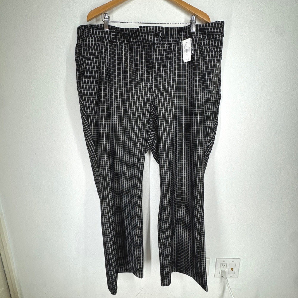 Lane Bryant Black Wide Leg Stretch Dress Pants Plus Size 24 NEW Career Office‎